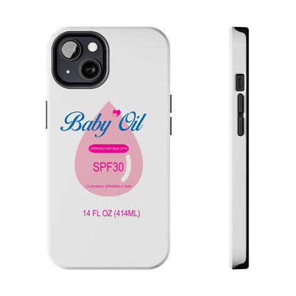 Funny Baby Oil Tough iPhone and Samsung Cases