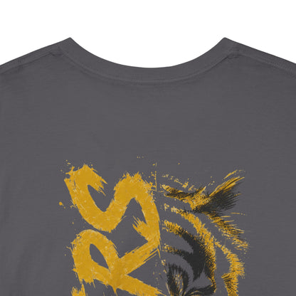 T-Shirt — 'TIGERS' Vertical Tiger Eye Graphic Back Print