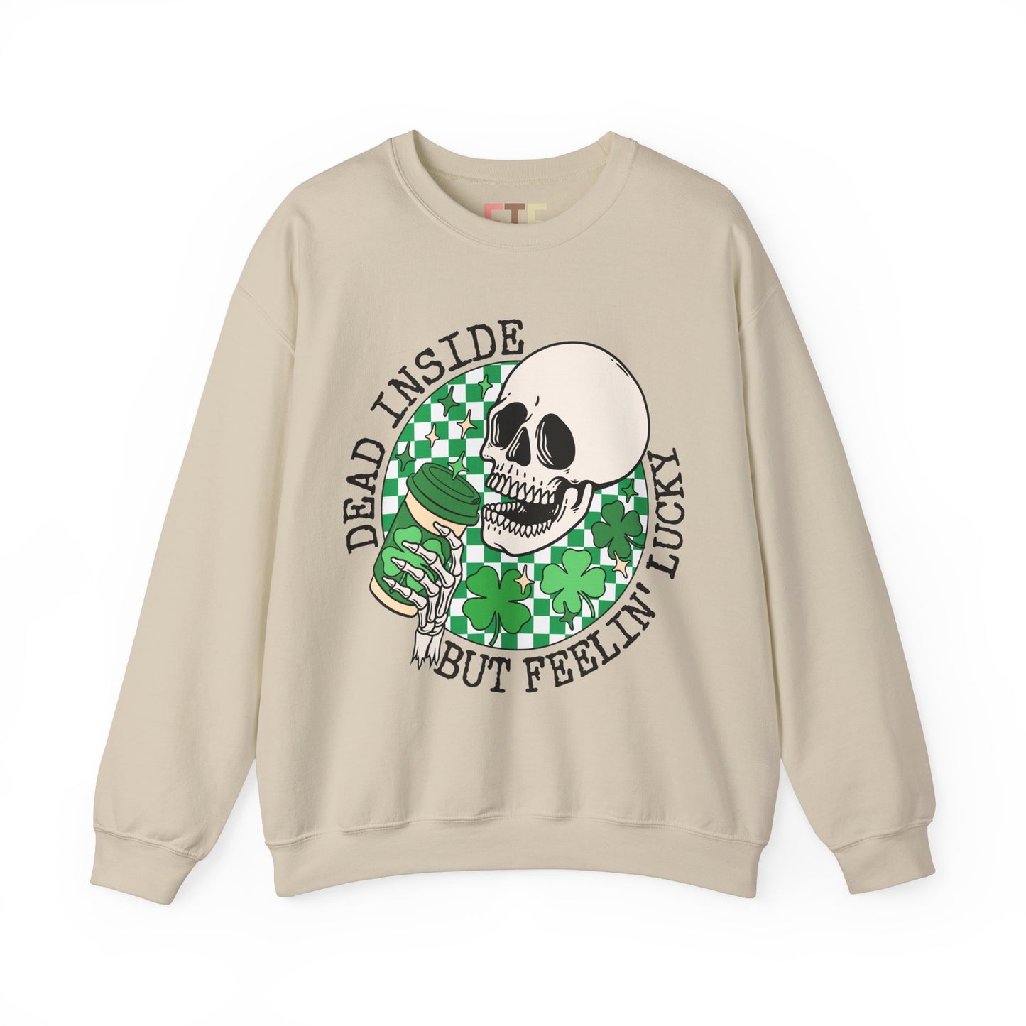 Skeleton St Patrick's Day Sweatshirt, Saint Paddy's Day Shirt, Lucky Sweatshirt, Checkered Sweatshirt , Shamrock Shirt For Men and Women