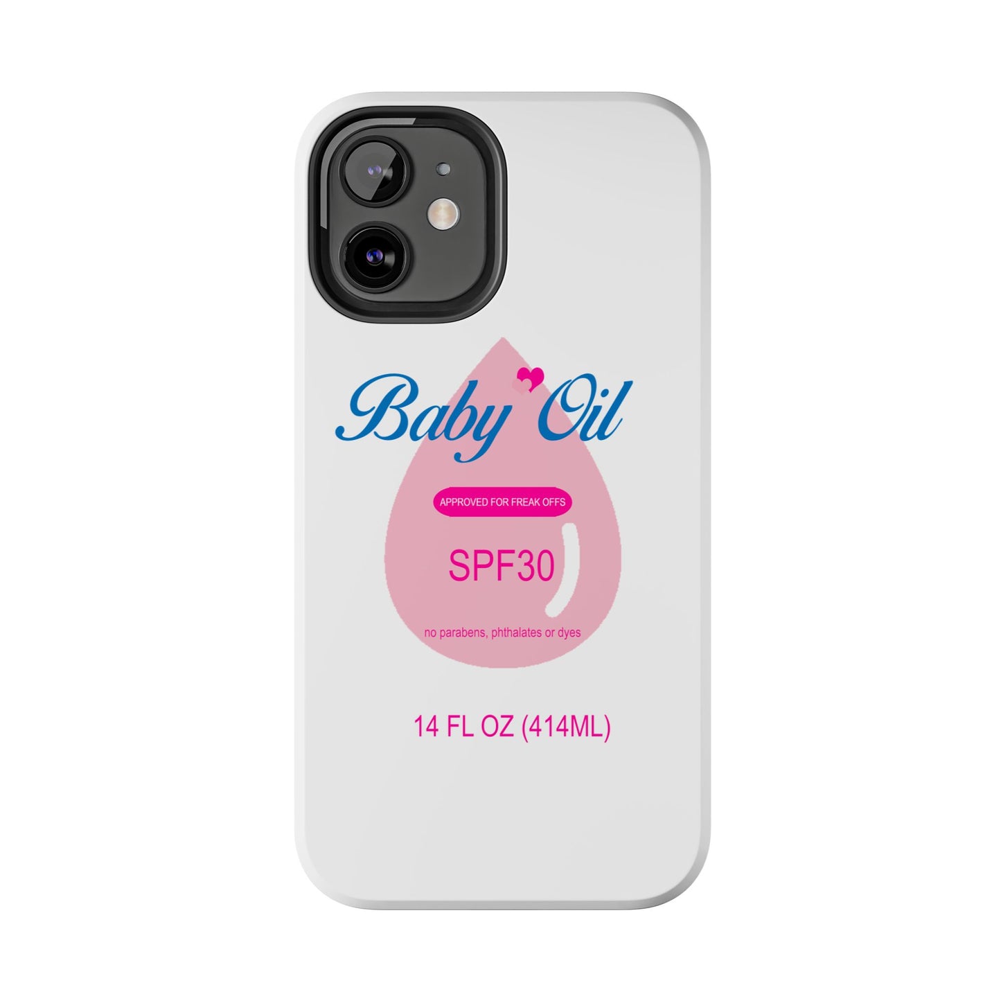 Funny Baby Oil Tough iPhone and Samsung Cases