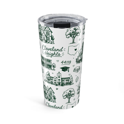 Cleveland Heights 20oz Tumbler — Illustrated City Landmark Travel Mug