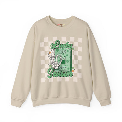 St. Patrick's Day Sweatshirt, Saint Paddy's Day Shirt, Lucky Sweatshirt, Retro, Skeleton, Checkered Print