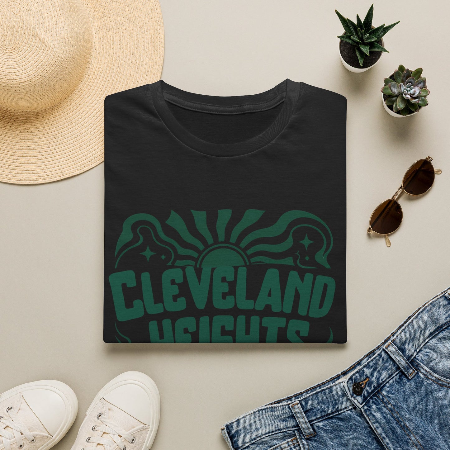 Cleveland Heights T-Shirt — Retro Sunwave City Graphic Tee