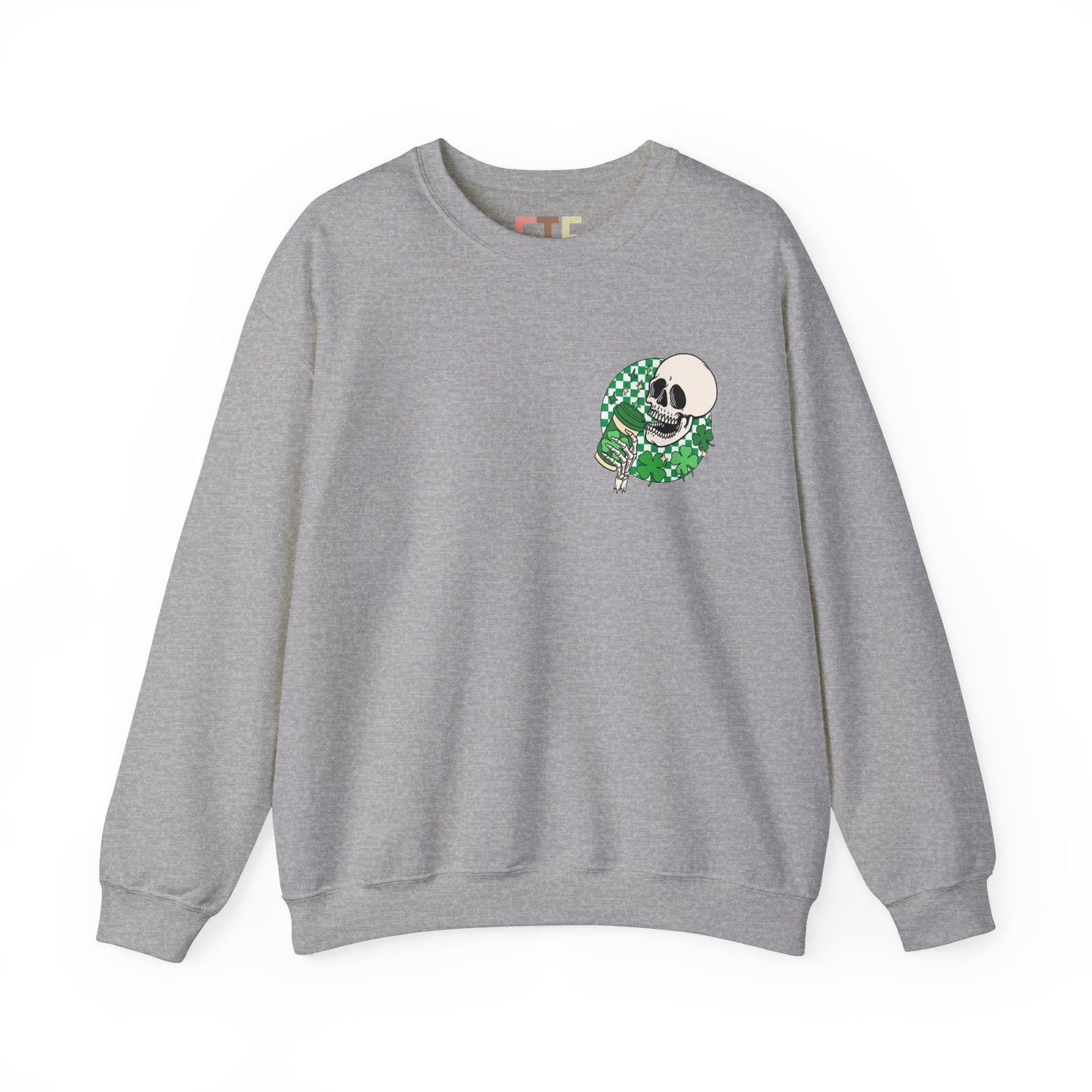 St Patrick's Day Sweatshirt, Saint Paddy's Day Shirt, Lucky Sweatshirt, Skull Sweatshirt , Skeleton, Shamrock Shirt