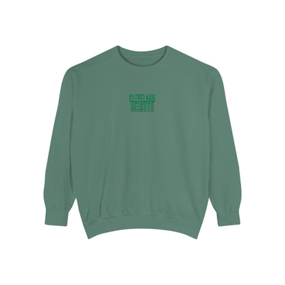Cleveland Heights Green Script Embroidered Comfort Colors Sweatshirt