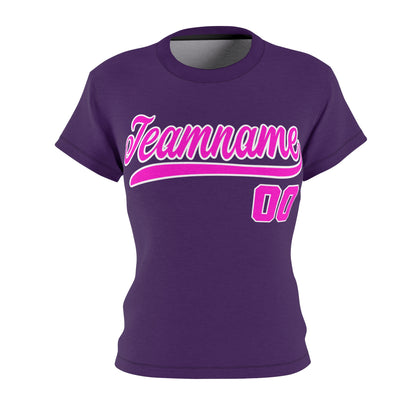 Custom Softball Shirts Women - Purple and Hot Pink