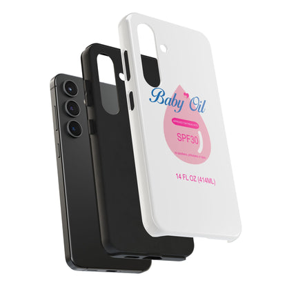 Funny Baby Oil Tough iPhone and Samsung Cases