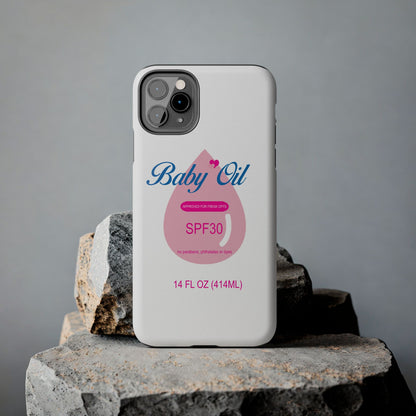 Funny Baby Oil Tough iPhone and Samsung Cases