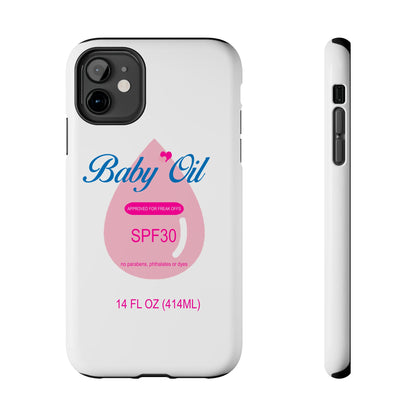 Funny Baby Oil Tough iPhone and Samsung Cases