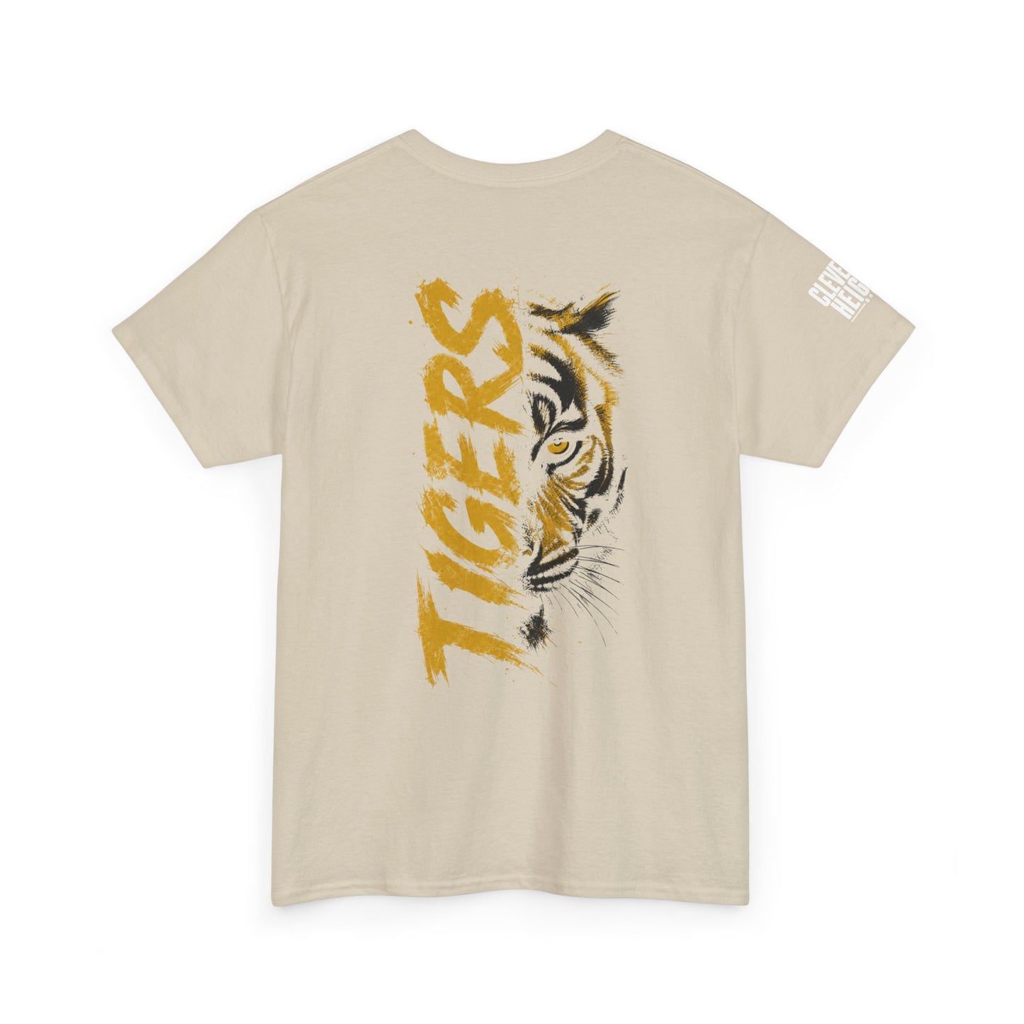 T-Shirt — 'TIGERS' Vertical Tiger Eye Graphic Back Print
