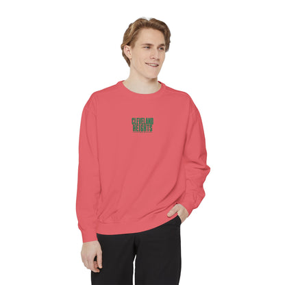Cleveland Heights Green Script Embroidered Comfort Colors Sweatshirt