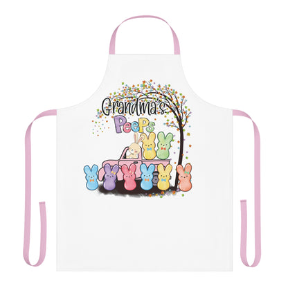 Grandma's Peeps Personalized Easter Apron With Grandkids Names, 5-Color Straps