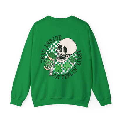 St Patrick's Day Sweatshirt, Saint Paddy's Day Shirt, Lucky Sweatshirt, Skull Sweatshirt , Skeleton, Shamrock Shirt