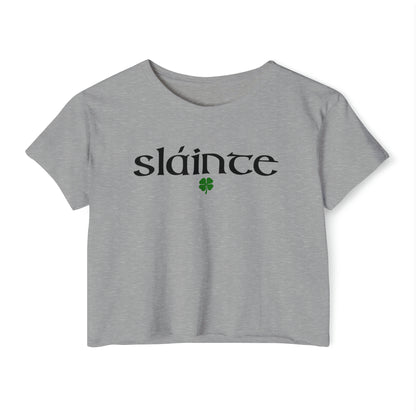 Slainte St. Patricks Day Crop Top Women