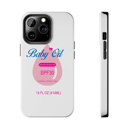 Funny Baby Oil Tough iPhone and Samsung Cases