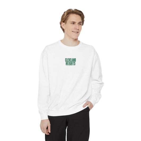 Cleveland Heights Green Script Embroidered Comfort Colors Sweatshirt