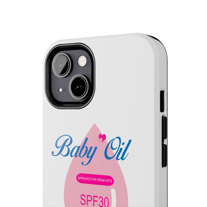 Funny Baby Oil Tough iPhone and Samsung Cases