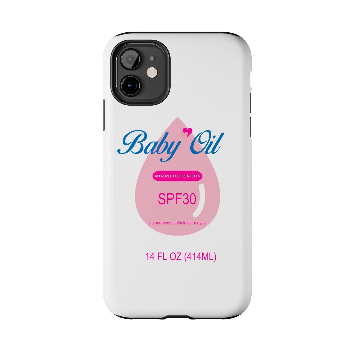 Funny Baby Oil Tough iPhone and Samsung Cases