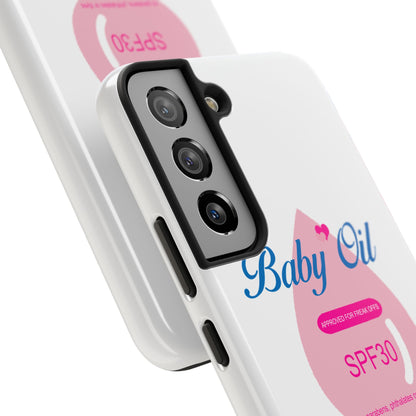 Funny Baby Oil Tough iPhone and Samsung Cases