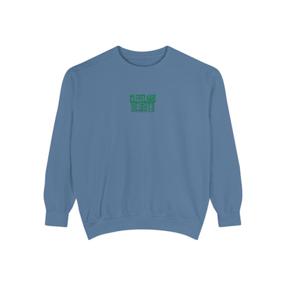 Cleveland Heights Green Script Embroidered Comfort Colors Sweatshirt