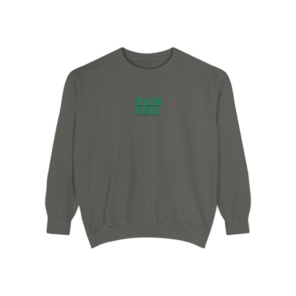 Cleveland Heights Green Script Embroidered Comfort Colors Sweatshirt