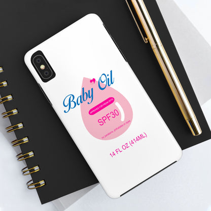 Funny Baby Oil Tough iPhone and Samsung Cases