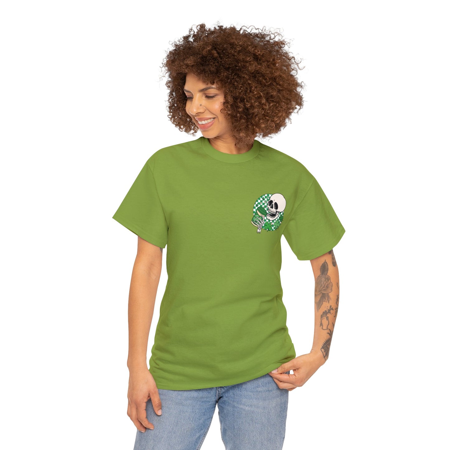 Dead Inside St. Patrick's Day Tik Tok Test Unisex Heavy Cotton Tee