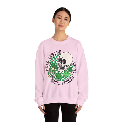 Skeleton St Patrick's Day Sweatshirt, Saint Paddy's Day Shirt, Lucky Sweatshirt, Checkered Sweatshirt , Shamrock Shirt For Men and Women