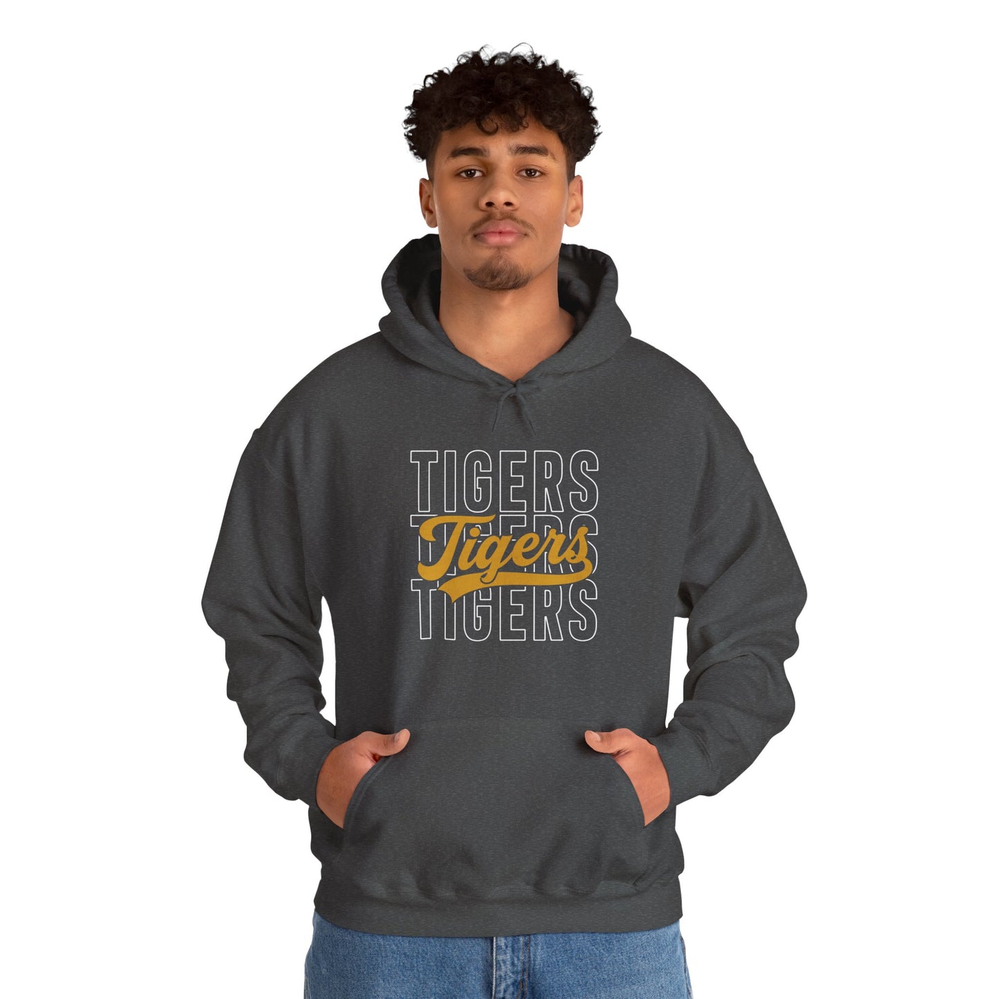 Tigers Script Hoodie — Vintage Retro Sports Team Sweatshirt