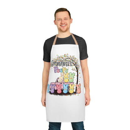 Grandma's Peeps Personalized Easter Apron With Grandkids Names, 5-Color Straps