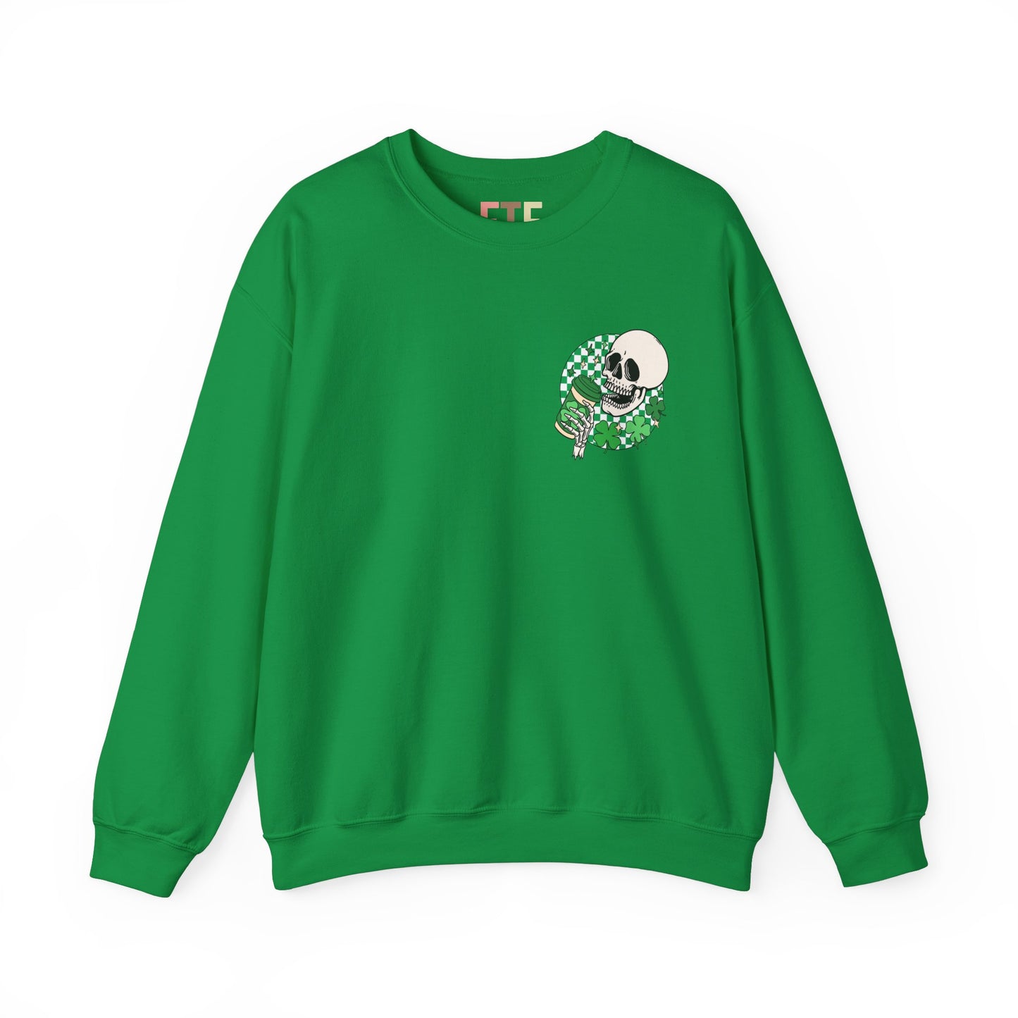 St Patrick's Day Sweatshirt, Saint Paddy's Day Shirt, Lucky Sweatshirt, Skull Sweatshirt , Skeleton, Shamrock Shirt