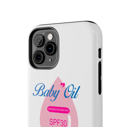 Funny Baby Oil Tough iPhone and Samsung Cases