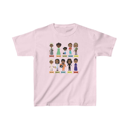 Black Womens Figures Black History Month Toddler and Youth Kids Heavy Cotton Tee