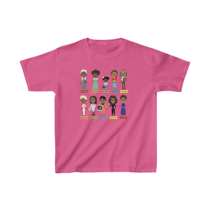 Black Womens Figures Black History Month Toddler and Youth Kids Heavy Cotton Tee