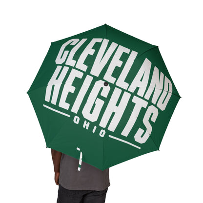 Cleveland Heights Green Logo Foldable Umbrella — Compact Semi-Automatic Rain Shield