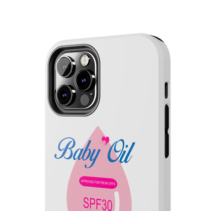 Funny Baby Oil Tough iPhone and Samsung Cases