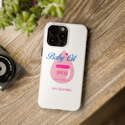 Funny Baby Oil Tough iPhone and Samsung Cases