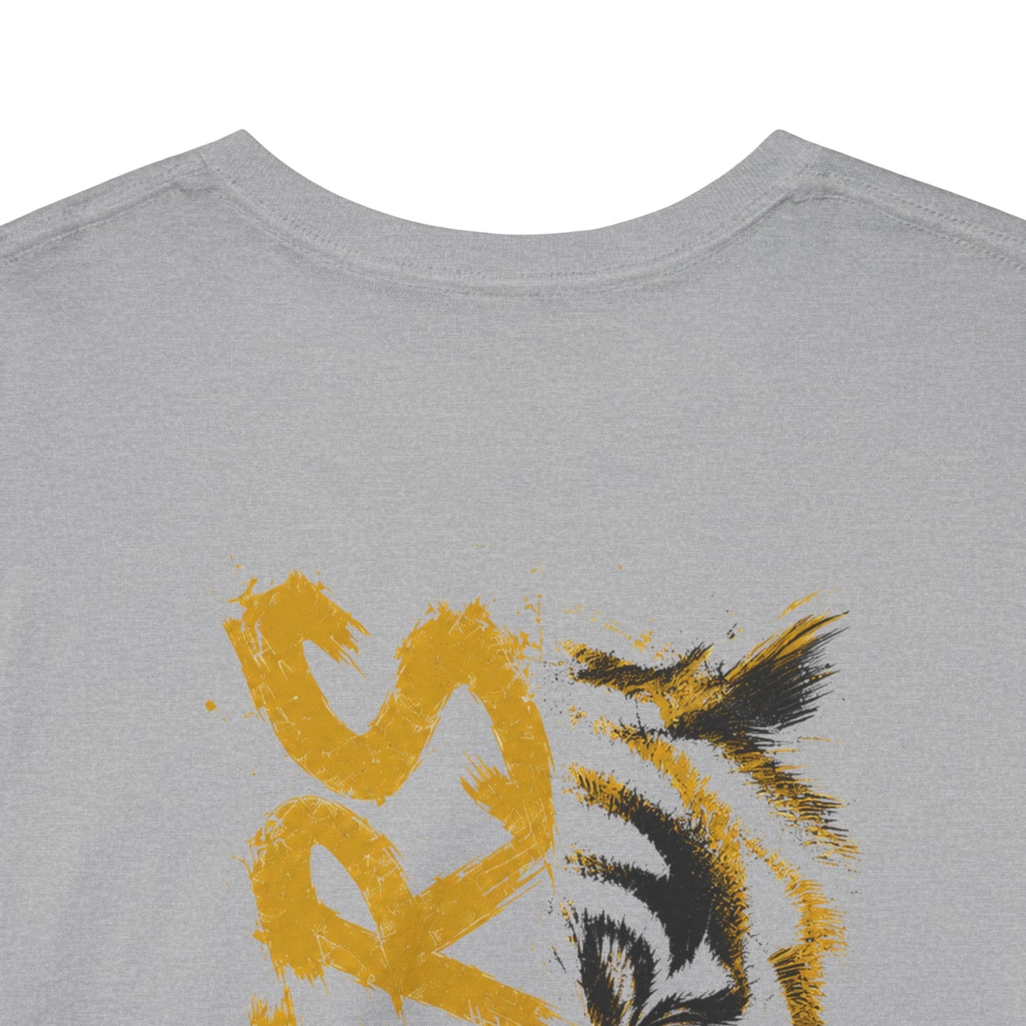 T-Shirt — 'TIGERS' Vertical Tiger Eye Graphic Back Print
