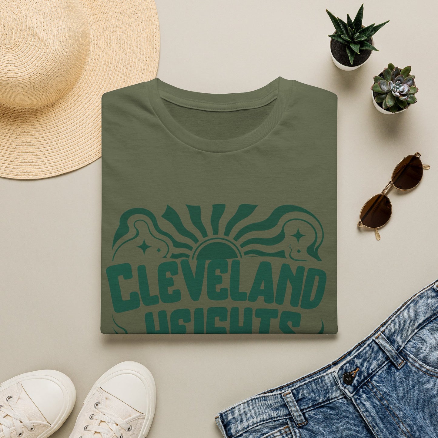 Cleveland Heights T-Shirt — Retro Sunwave City Graphic Tee