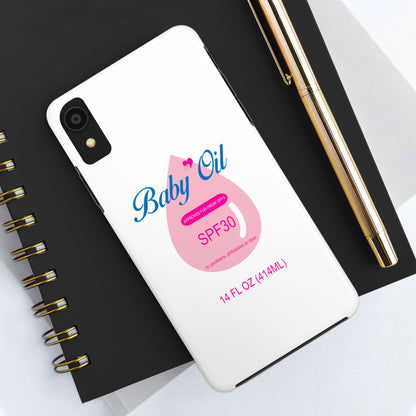 Funny Baby Oil Tough iPhone and Samsung Cases