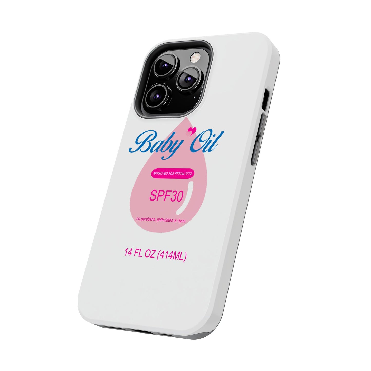 Funny Baby Oil Tough iPhone and Samsung Cases