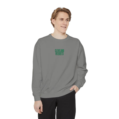 Cleveland Heights Green Script Embroidered Comfort Colors Sweatshirt