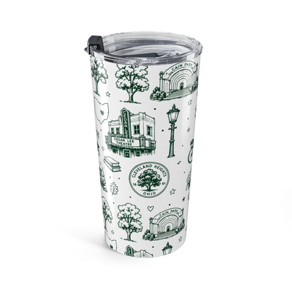 Cleveland Heights 20oz Tumbler — Illustrated City Landmark Travel Mug