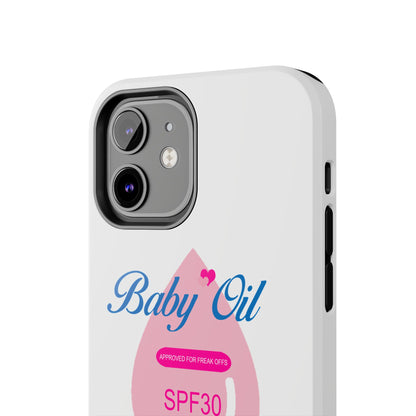 Funny Baby Oil Tough iPhone and Samsung Cases