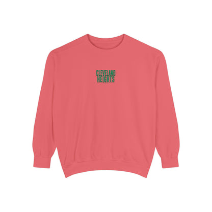 Cleveland Heights Green Script Embroidered Comfort Colors Sweatshirt