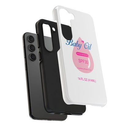 Funny Baby Oil Tough iPhone and Samsung Cases