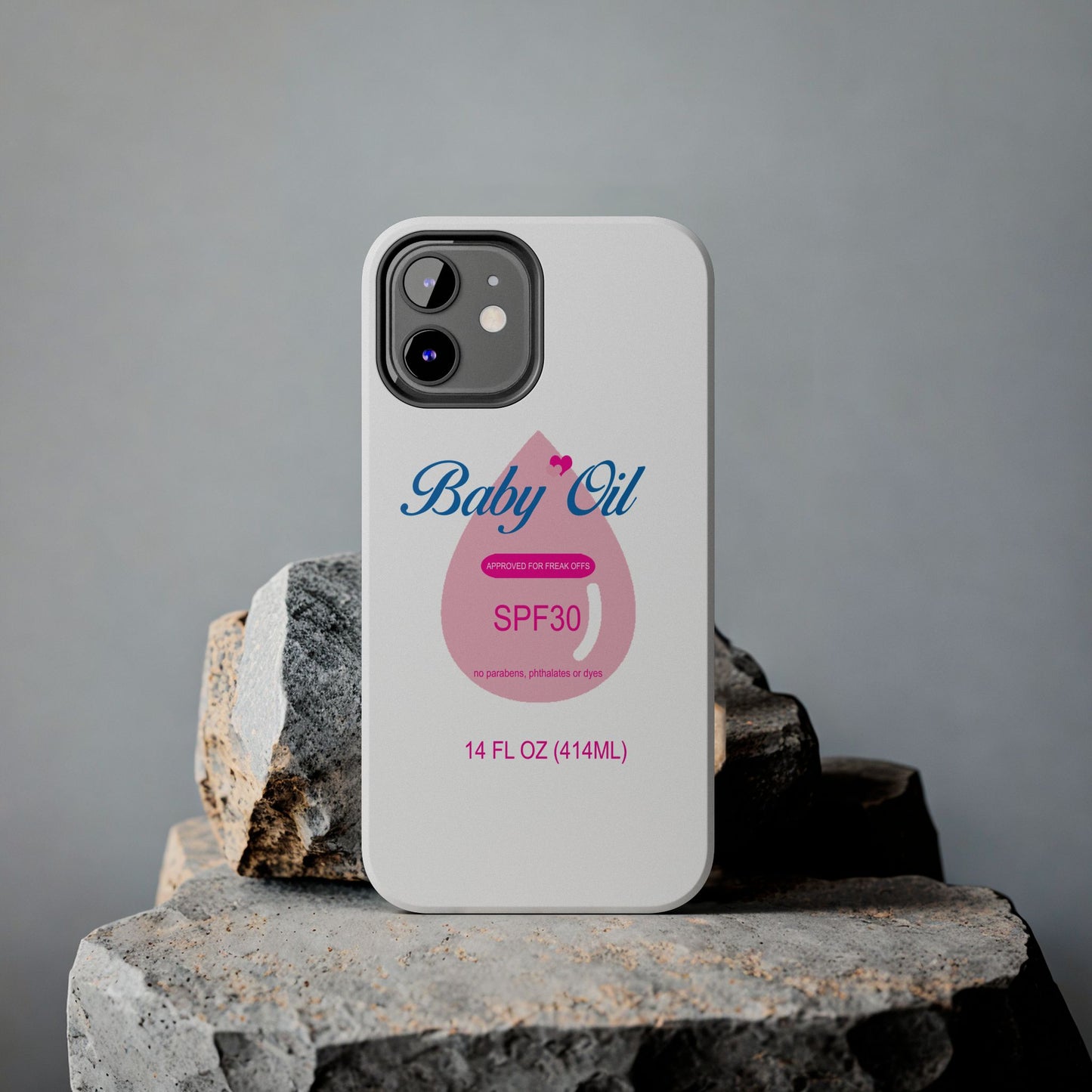 Funny Baby Oil Tough iPhone and Samsung Cases