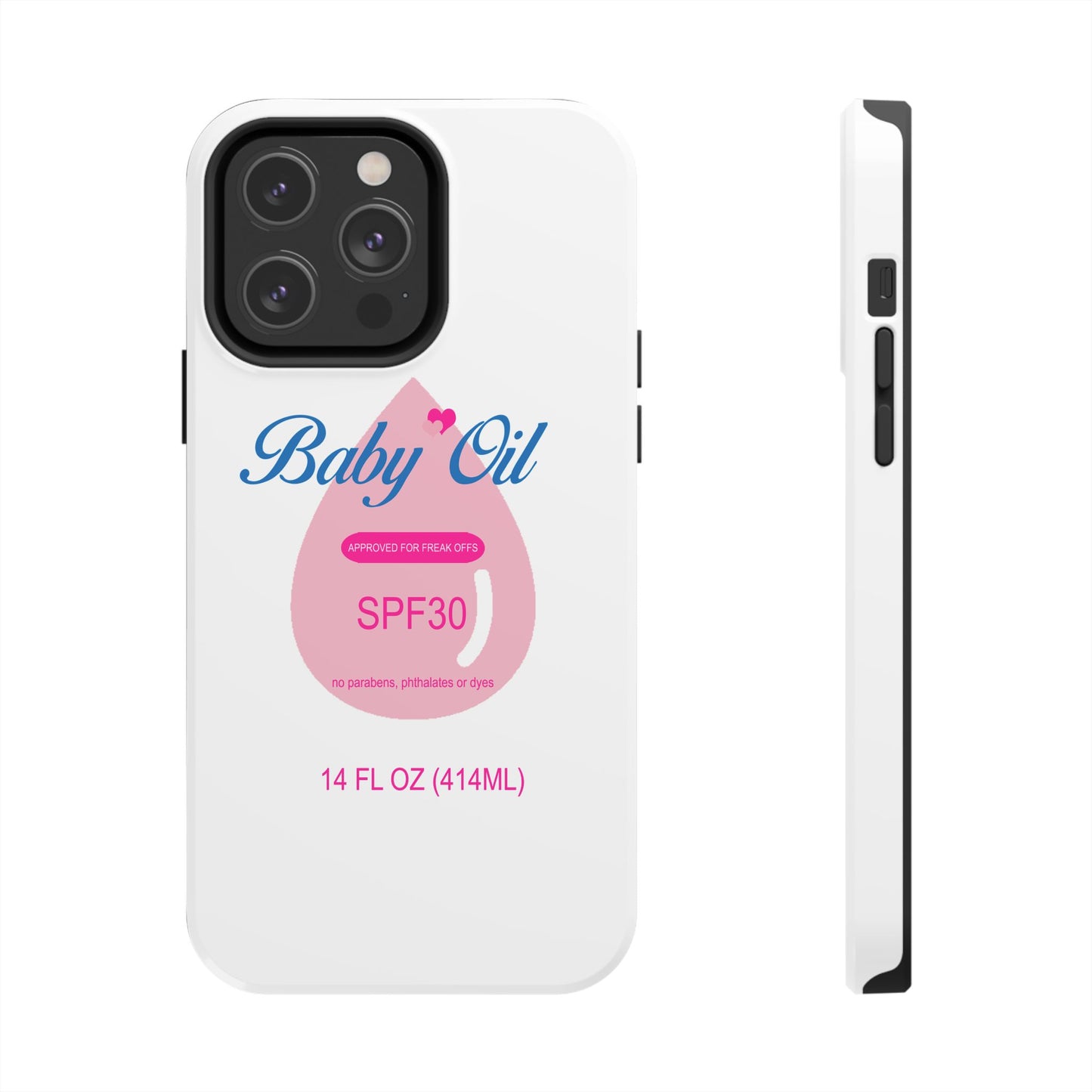 Funny Baby Oil Tough iPhone and Samsung Cases