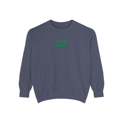 Cleveland Heights Green Script Embroidered Comfort Colors Sweatshirt