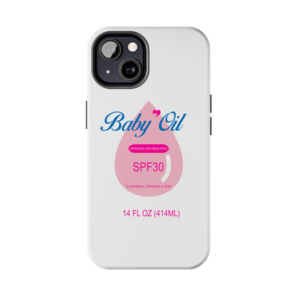 Funny Baby Oil Tough iPhone and Samsung Cases